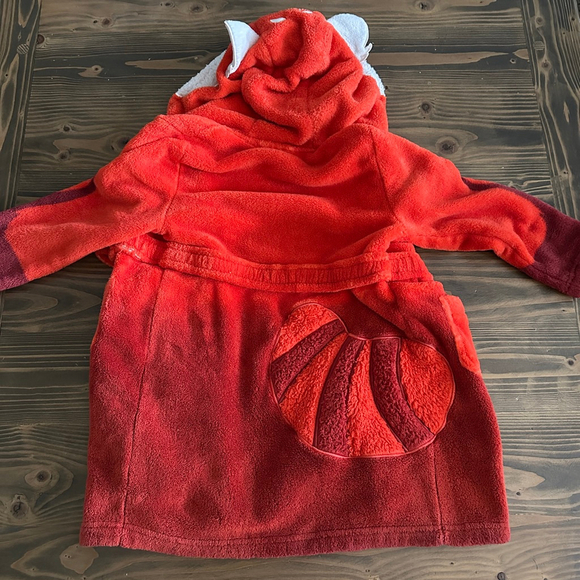 Disney Girls Turning Red Red Panda Hooded Robe Fleece Size 5/6 Plush - Picture 5 of 7